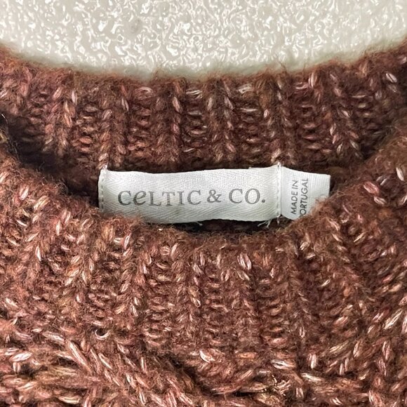 Celtic & Co | Donegal Cable-knit Crew Irish Wool Blend Sweater - Picture 6 of 9